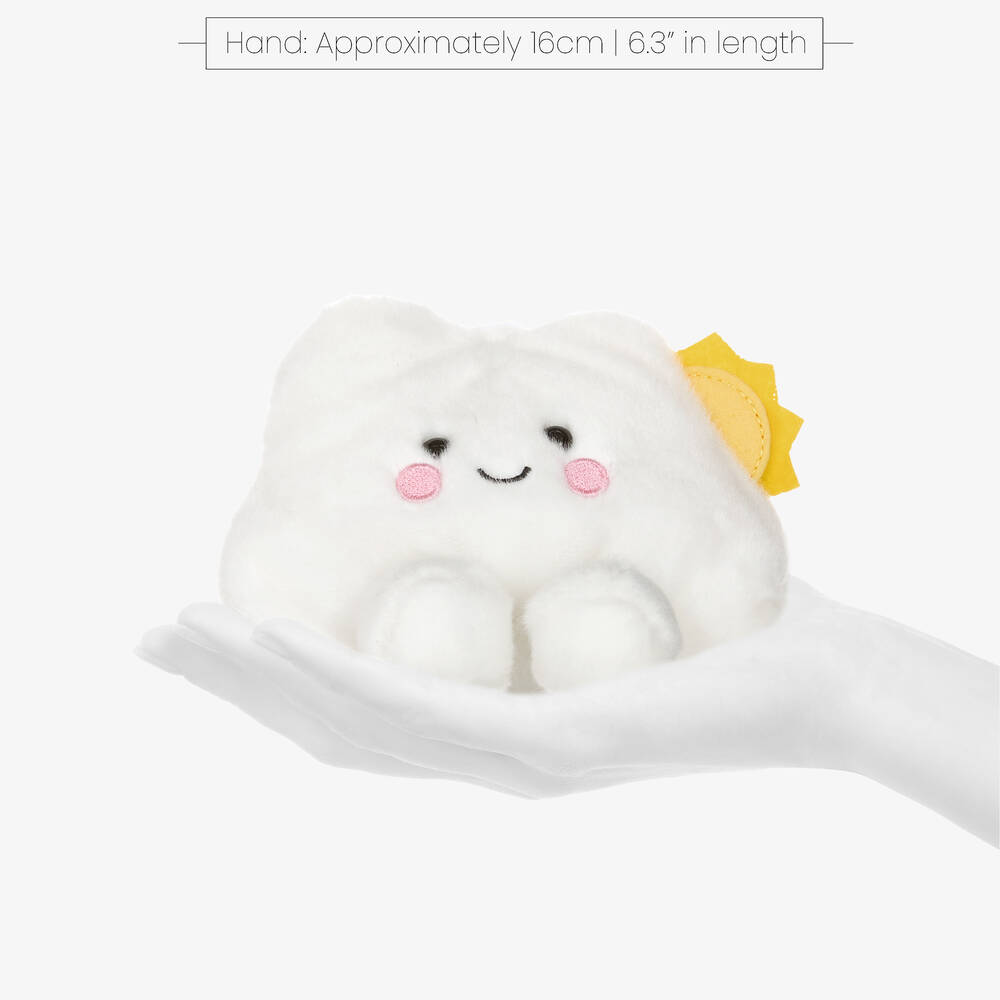 Aurora Palm Pals-White Summer Cloud Soft Toy (14cm) | Childrensalon