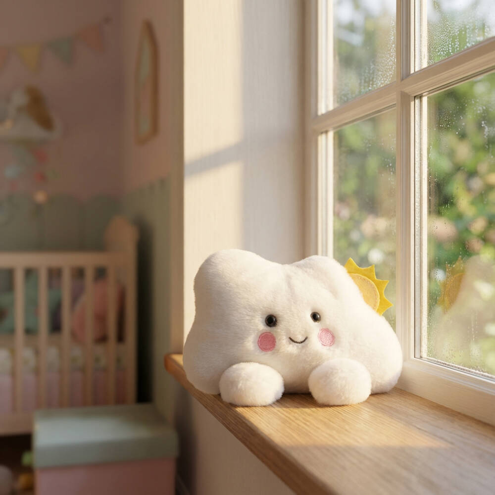 Aurora Palm Pals-White Summer Cloud Soft Toy (14cm) | Childrensalon