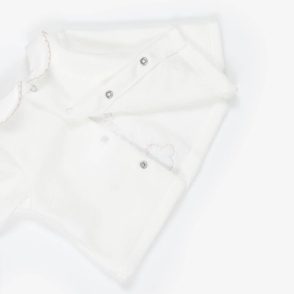 Babidu-Baby Boys 2 Piece Velour Babygrow | Childrensalon