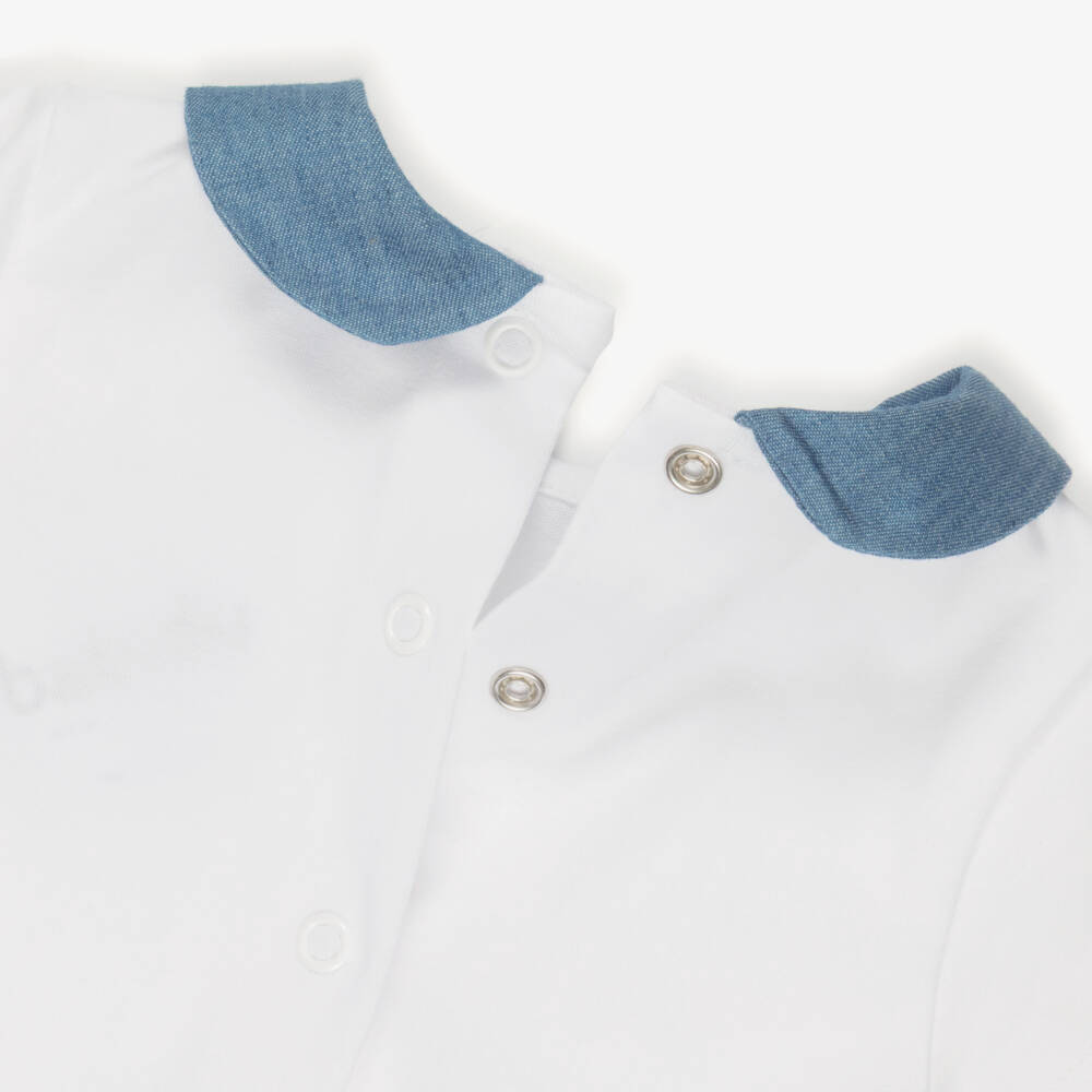 Babidu-Baby Boys Blue Chambray Shorts Set | Childrensalon