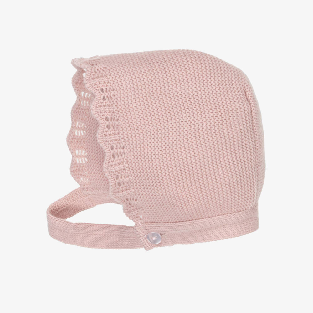 Babidu-Baby Girls Pink Knit & Floral Cotton Shorts Set | Childrensalon