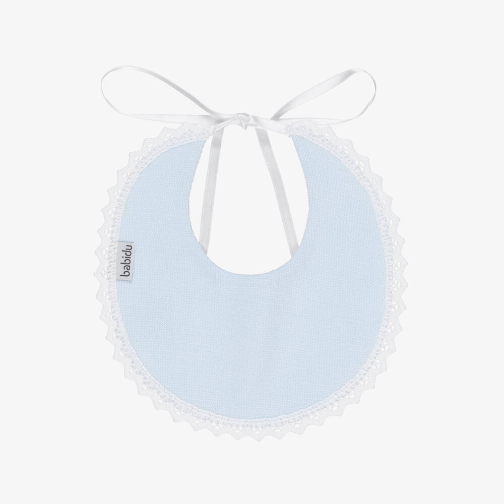 Babidu-Blue Cotton Baby Bib | Childrensalon