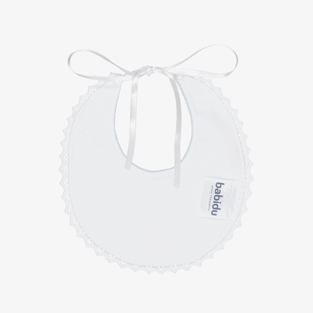 Babidu-Blue Cotton Baby Bib | Childrensalon