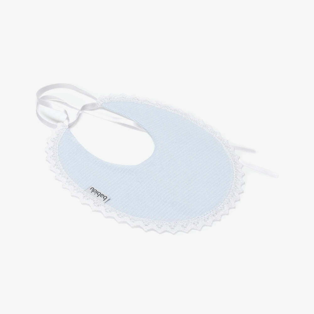 Babidu-Blue Cotton Baby Bib | Childrensalon