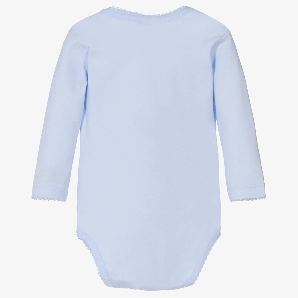 Babidu-Голубое хлопковое боди для малышей | Childrensalon