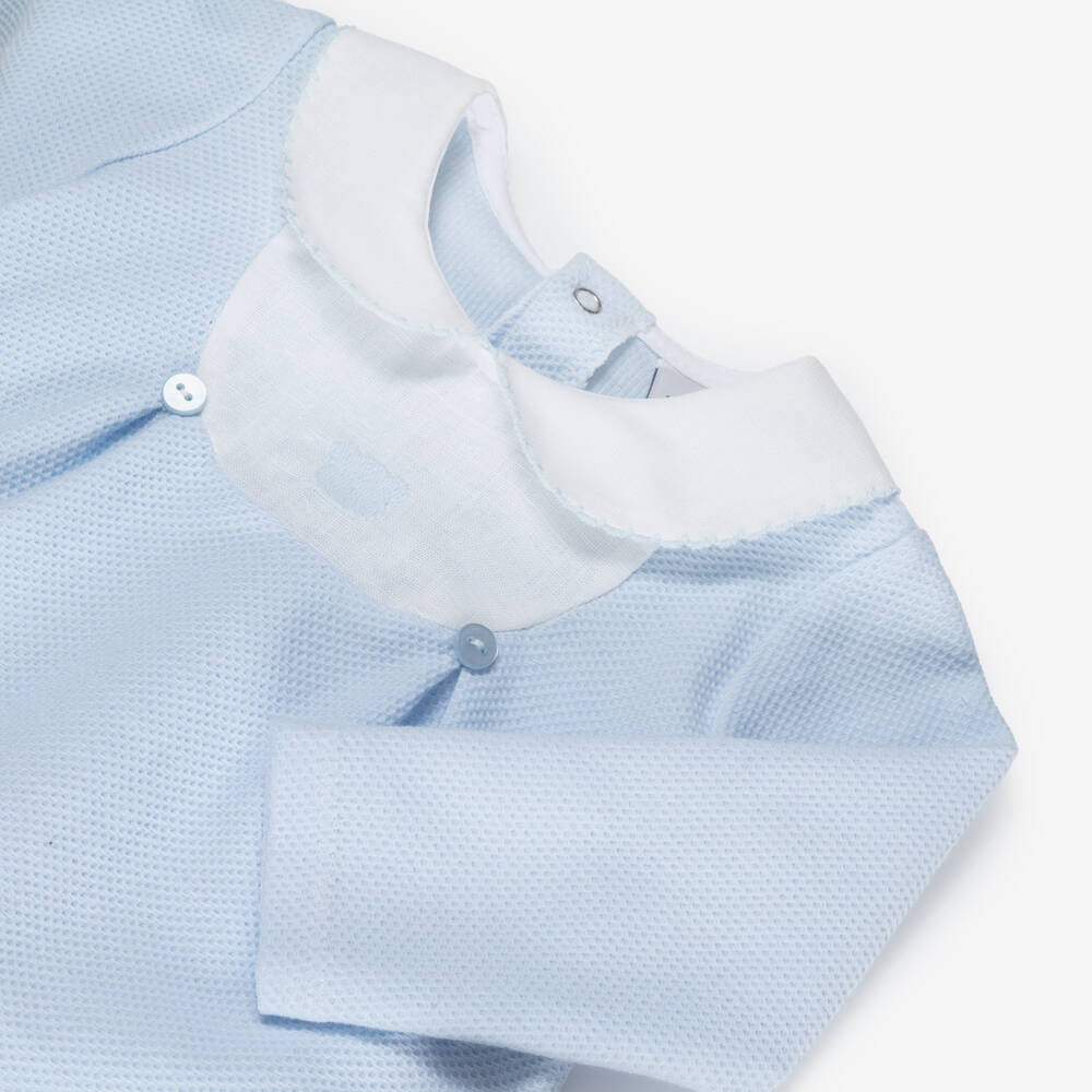 Babidu-أفارول بيبي غرو قطعتين قطن لون أزرق للأولاد الرضع | Childrensalon