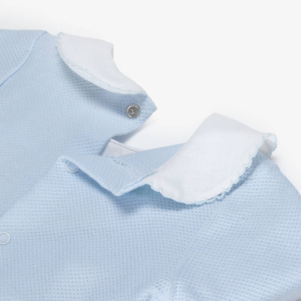 Babidu-أفارول بيبي غرو قطعتين قطن لون أزرق للأولاد الرضع | Childrensalon