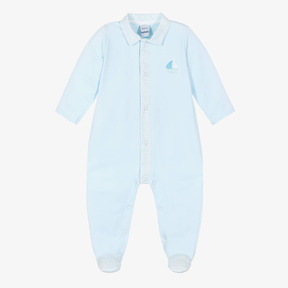 Babidu-أفرول بيبي غرو لون أزرق فاتح للأولاد الرضع | Childrensalon