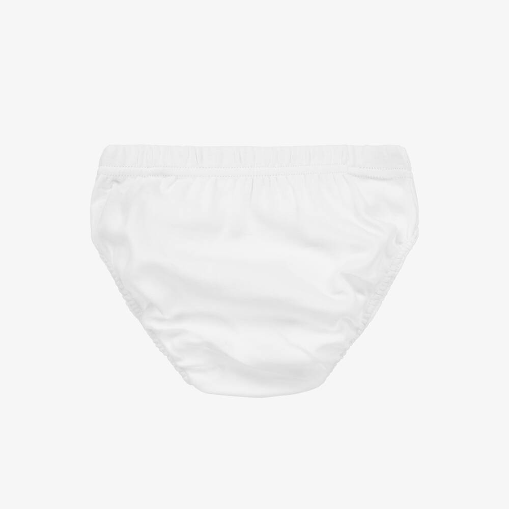 Babidu-Boys White Cotton Pants | Childrensalon