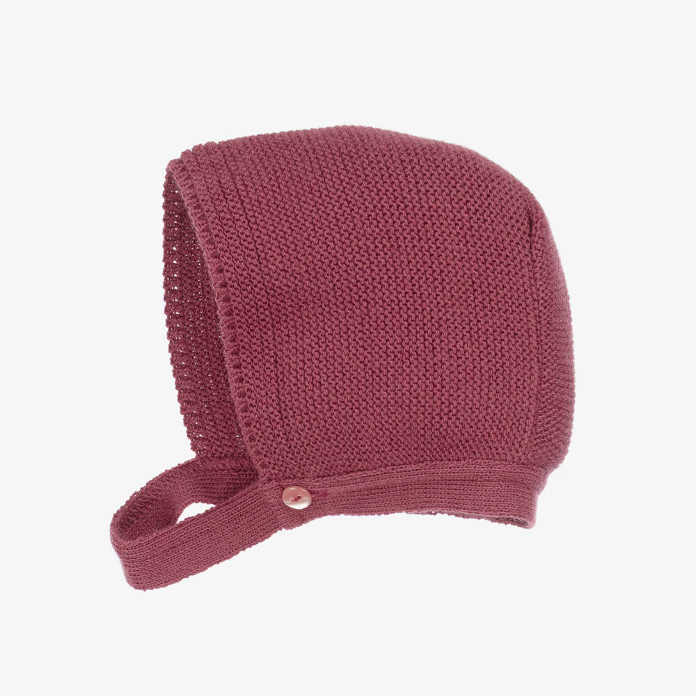 Babidu-Girls Burgundy Red Floral Cotton Dress Set | Childrensalon