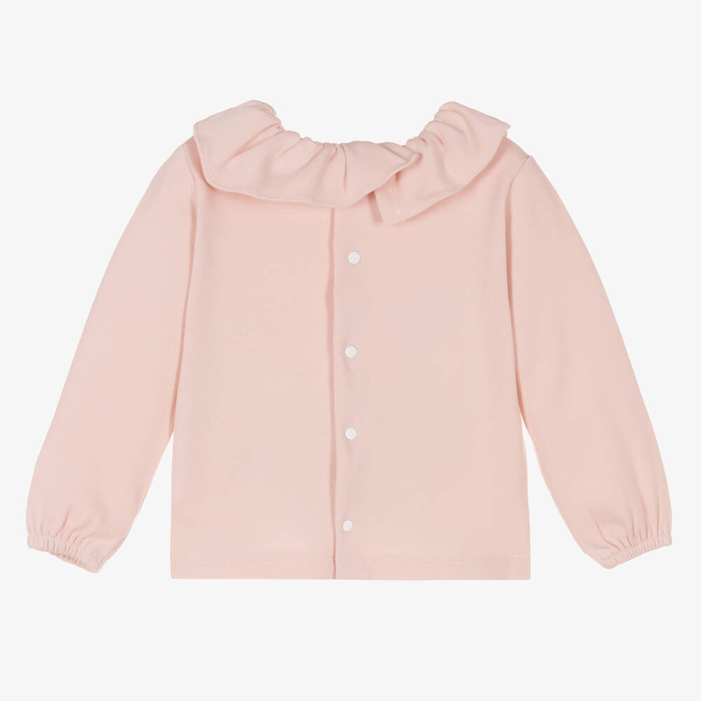 Babidu-Розовый топ из хлопкового джерси для девочек | Childrensalon