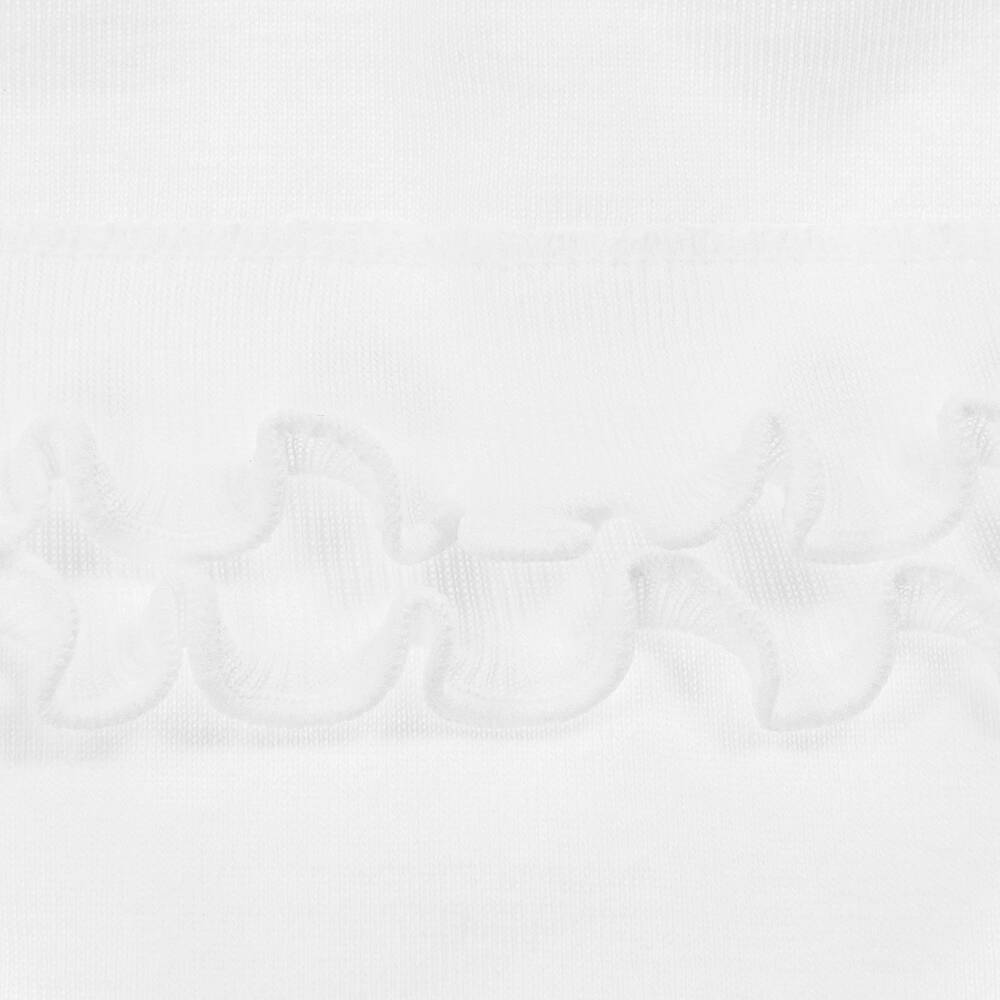 Babidu-Белые хлопковые трусики с оборками | Childrensalon