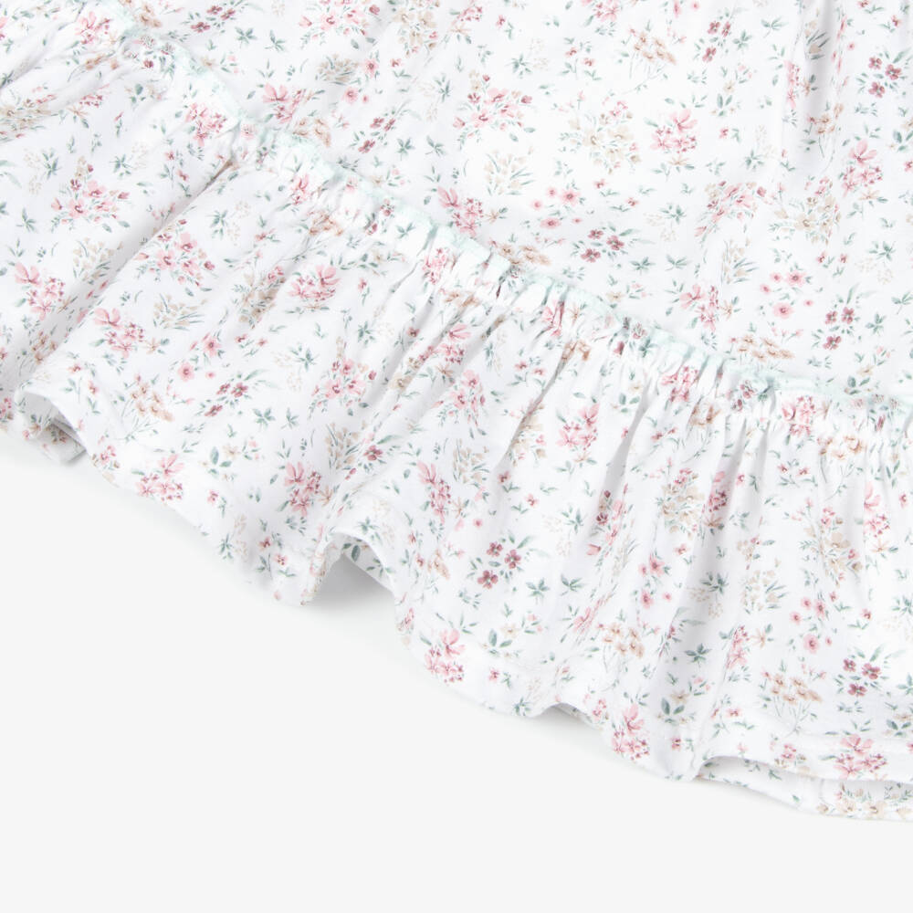 Babidu-فستان بدون أكمام قطن لون أبيض للبنات | Childrensalon