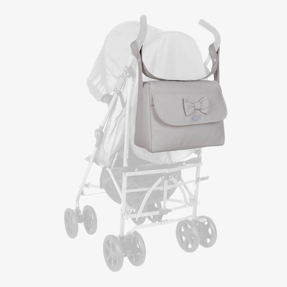Babidu-Grey Changing Bag (36.5cm) | Childrensalon