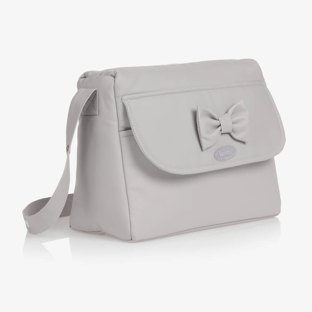 Babidu-Grey Changing Bag (36.5cm) | Childrensalon