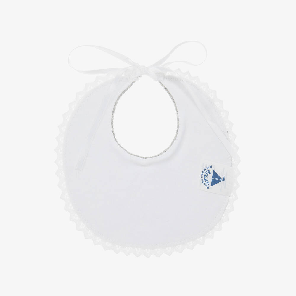 Babidu-Grey Cotton Baby Bib | Childrensalon