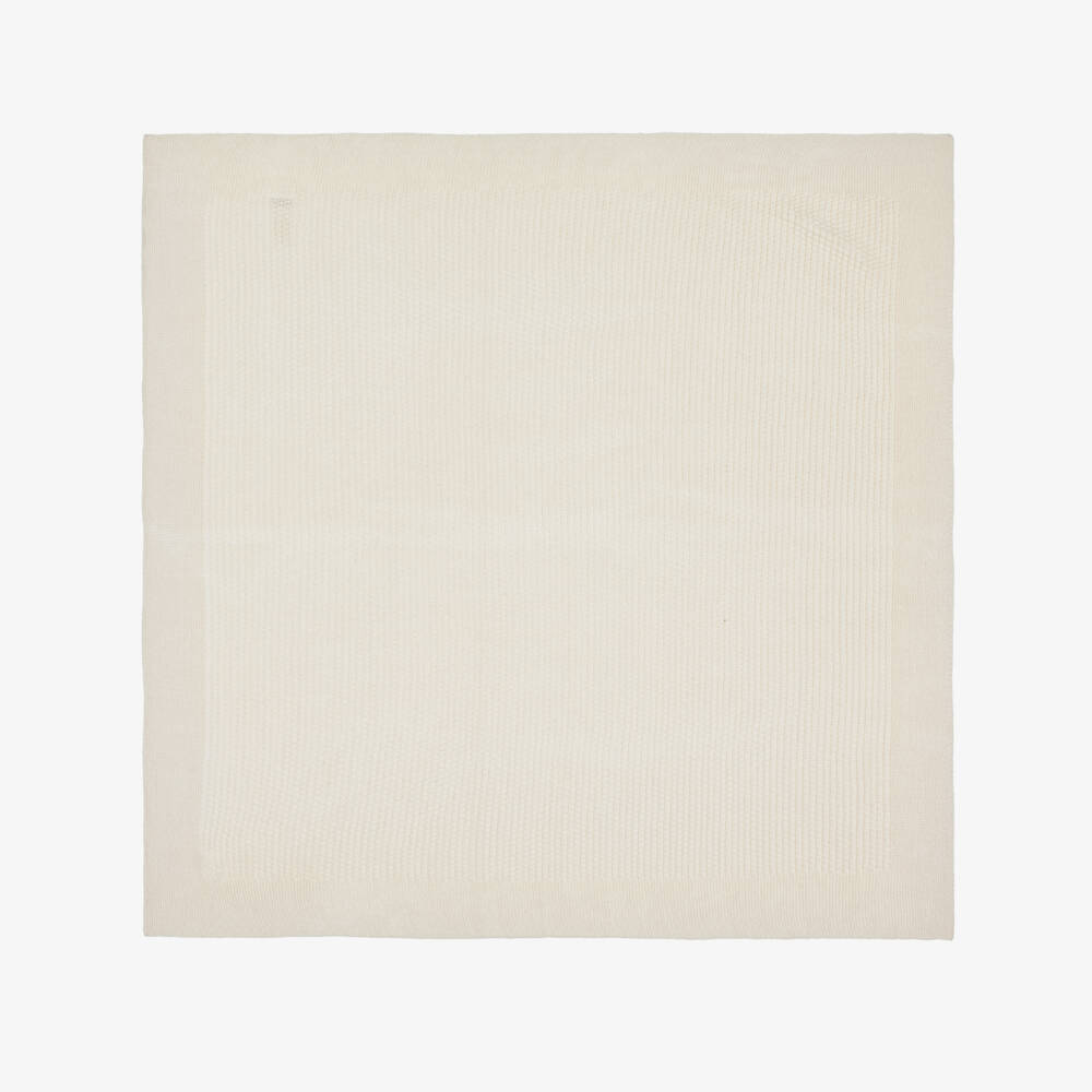 Babidu-Knitted Beige Baby Blanket (94cm) | Childrensalon