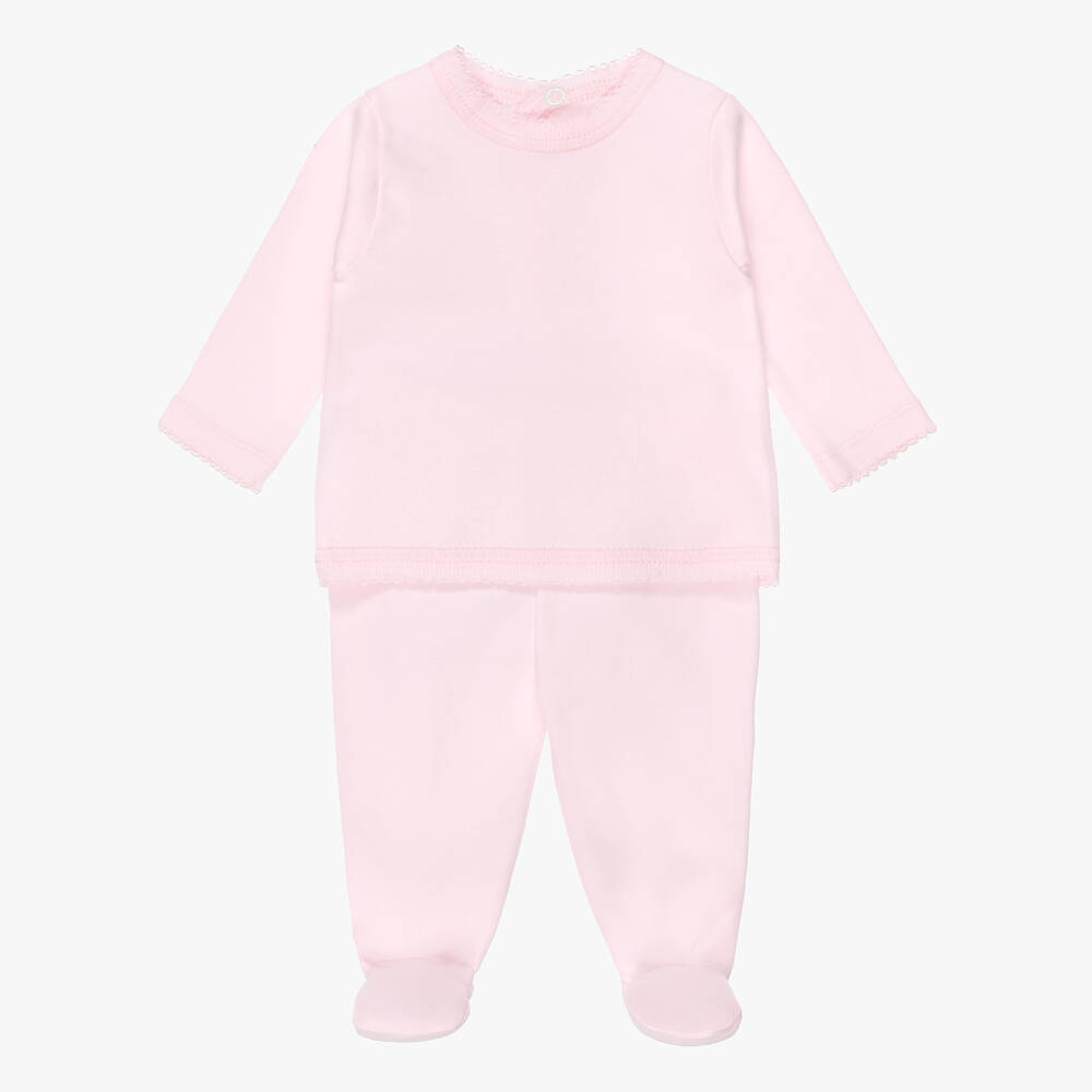 Babidu-Pink 2 Piece Babygrow | Childrensalon