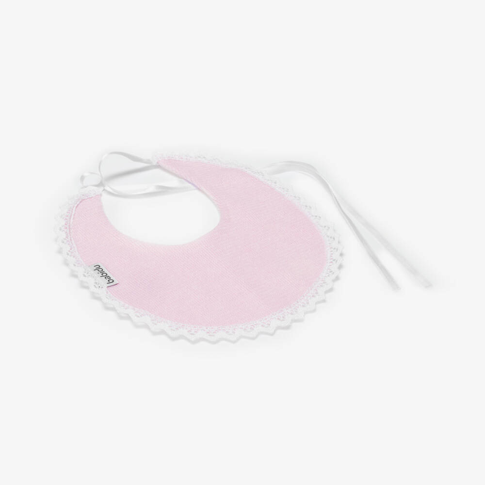 Babidu-Pink Cotton Baby Bib | Childrensalon