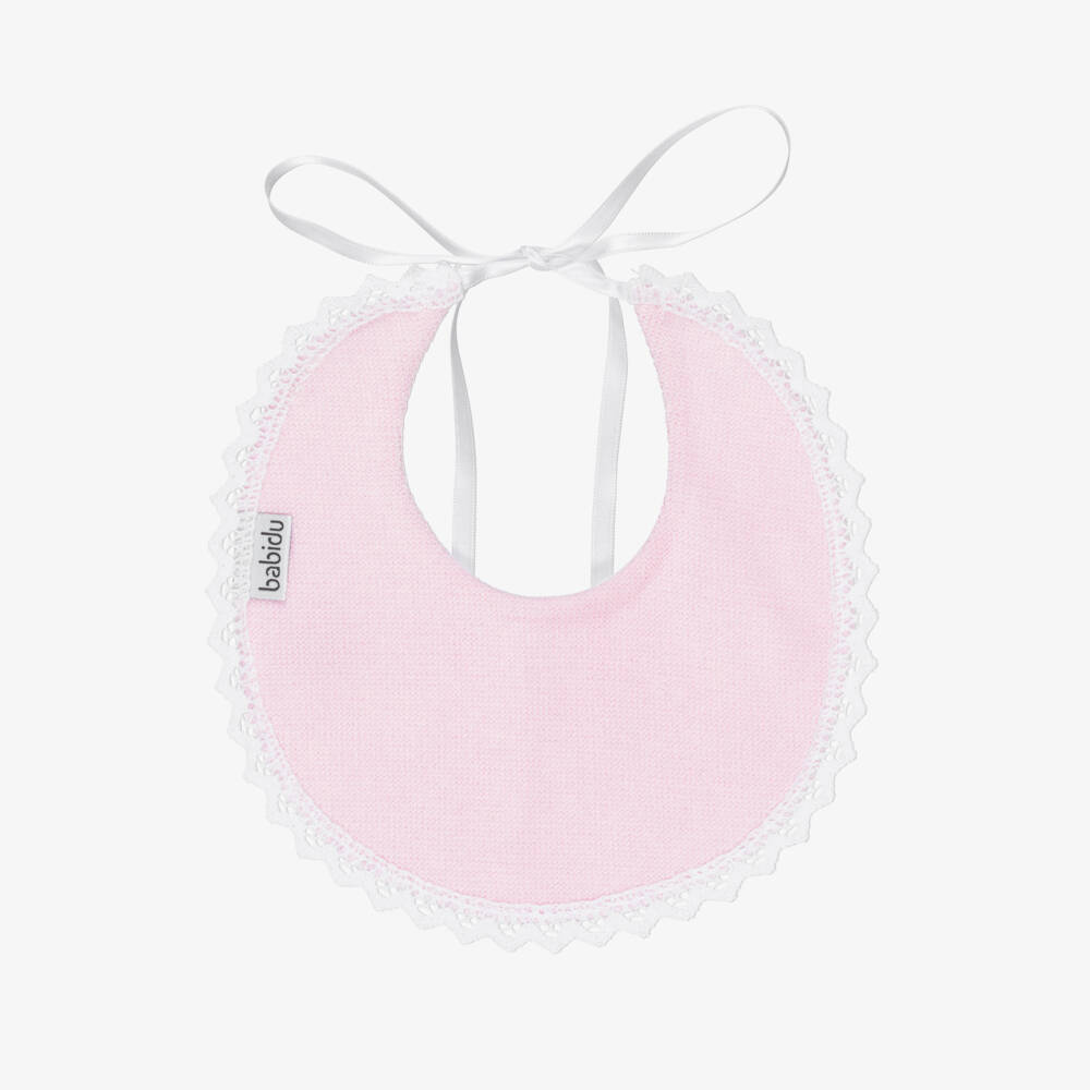 Babidu-Pink Cotton Baby Bib | Childrensalon