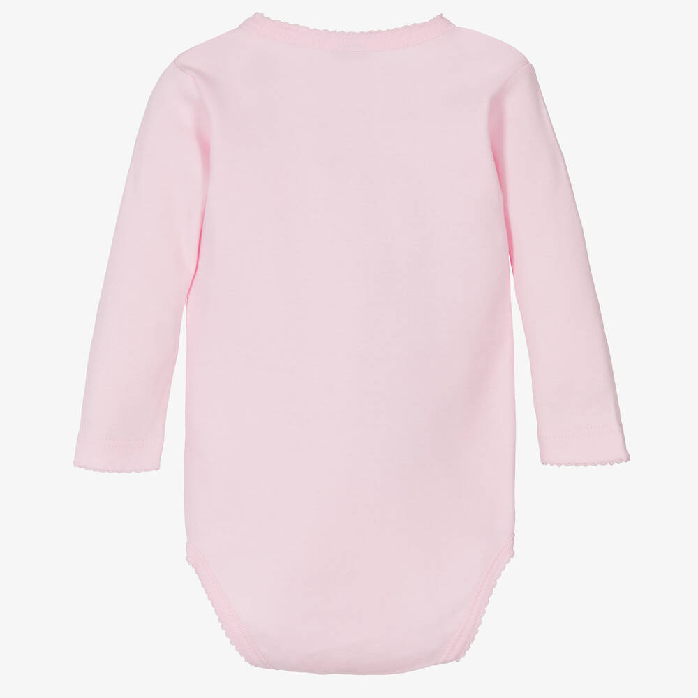 Babidu-Pink Cotton Bodyvest | Childrensalon