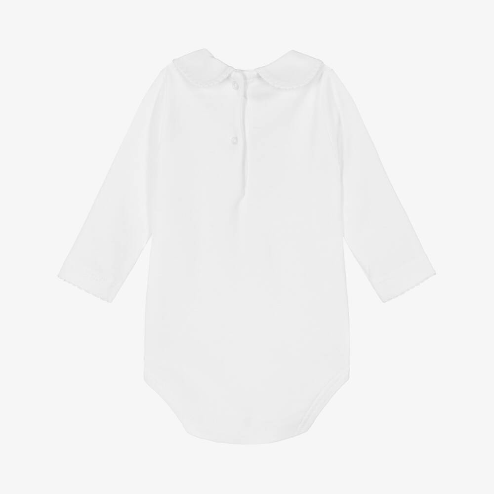Babidu-White Cotton Bodysuit | Childrensalon