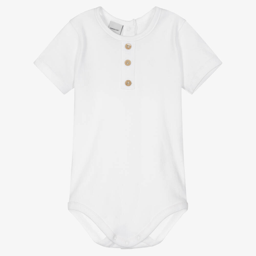 Babidu-Белое хлопковое боди | Childrensalon