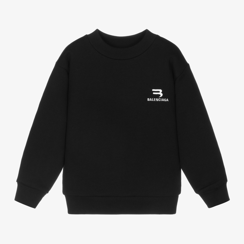 Black Sporty B Logo Sweatshirt | Childrensalon 