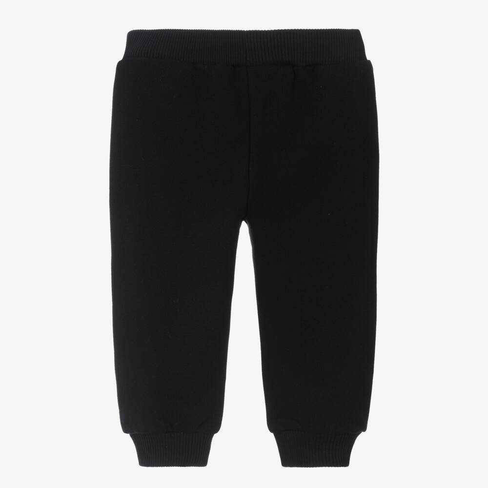 Balmain-Boys Black Cotton Cuffed Joggers | Childrensalon