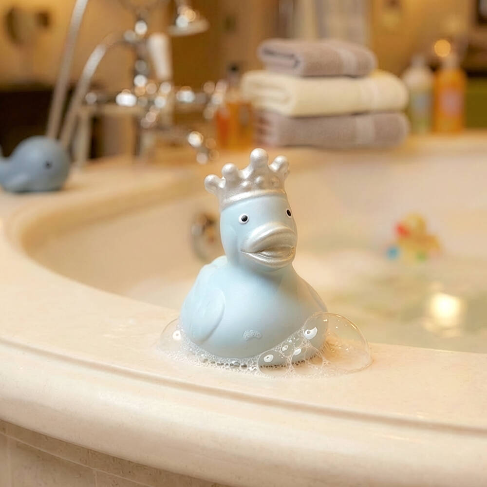 Bam Bam-Голубая резиновая уточка для ванны (7см) | Childrensalon