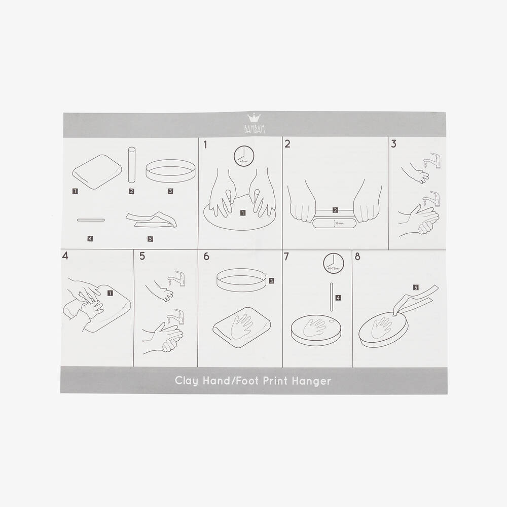 Bam Bam Sustainable-طقم طباعة اليد و القدم صلصال للأطفال | Childrensalon