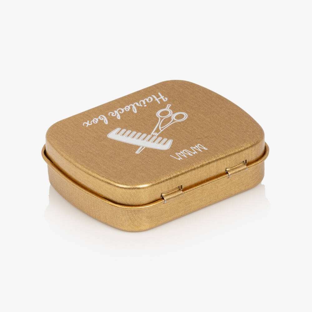 Bam Bam-صندوق تذكار لحفظ خصلة شعر لون الذهبي (5.5 سم) | Childrensalon