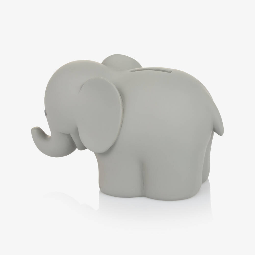 Bam Bam-حصالة نقود علي شكل فيل سيراميك لون رمادي (18 سم) | Childrensalon