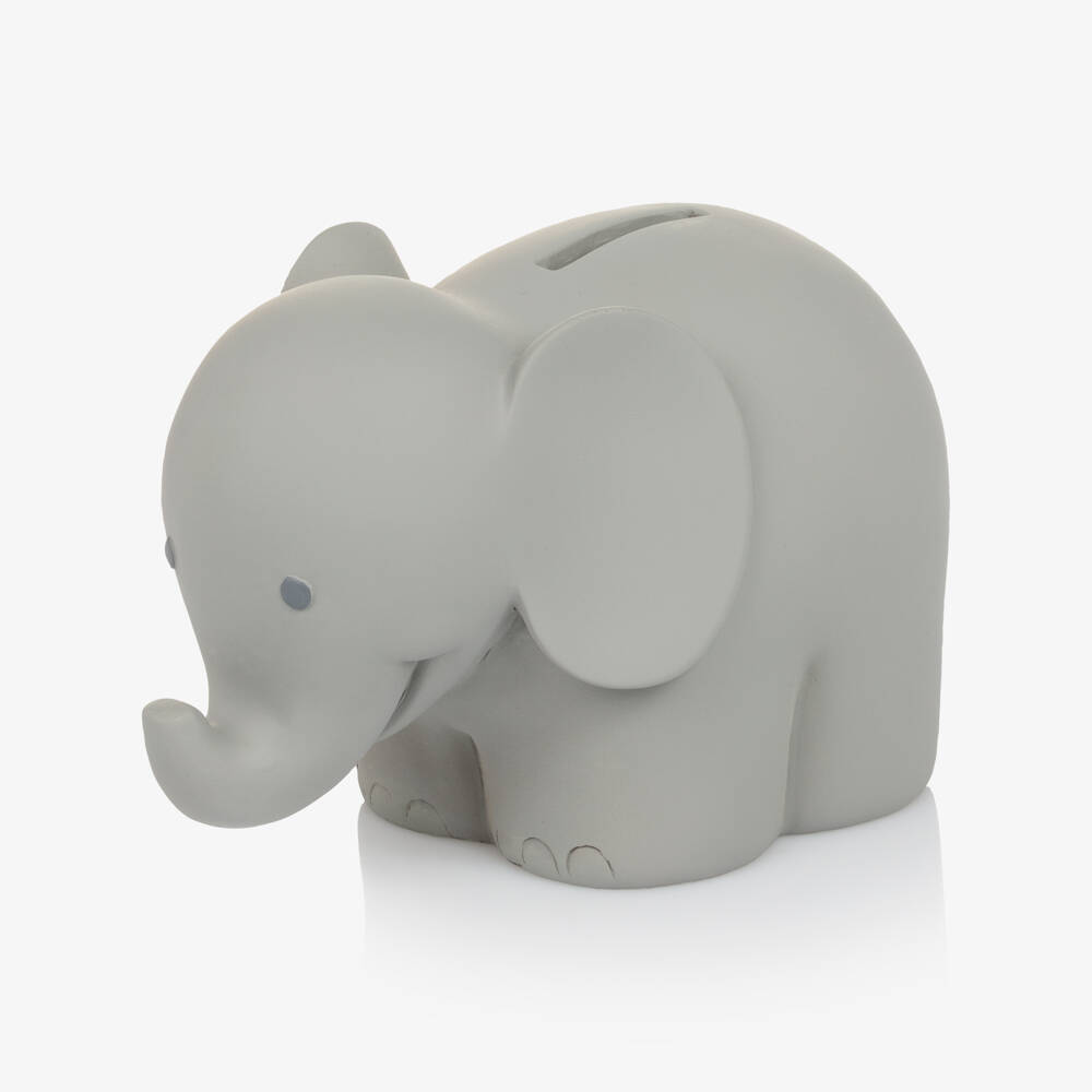 Bam Bam-حصالة نقود علي شكل فيل سيراميك لون رمادي (18 سم) | Childrensalon