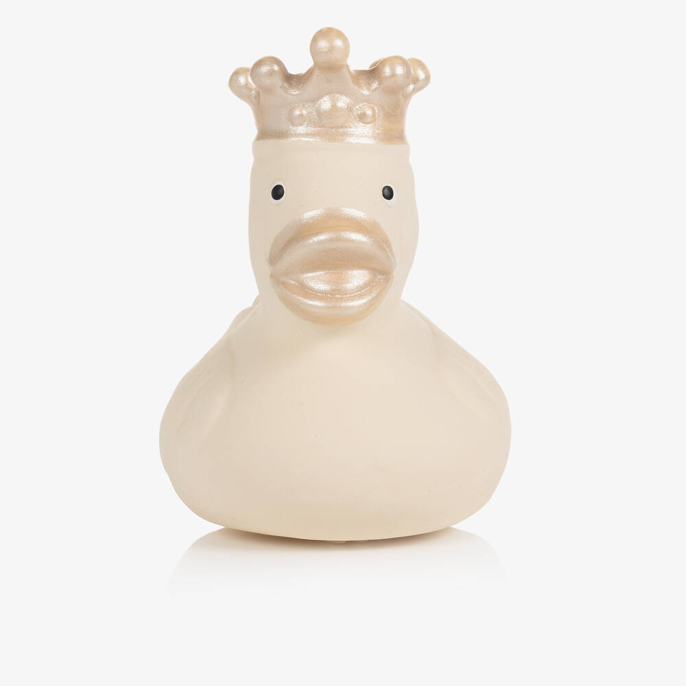 Bam Bam-Кремовая резиновая уточка для ванны (7см) | Childrensalon