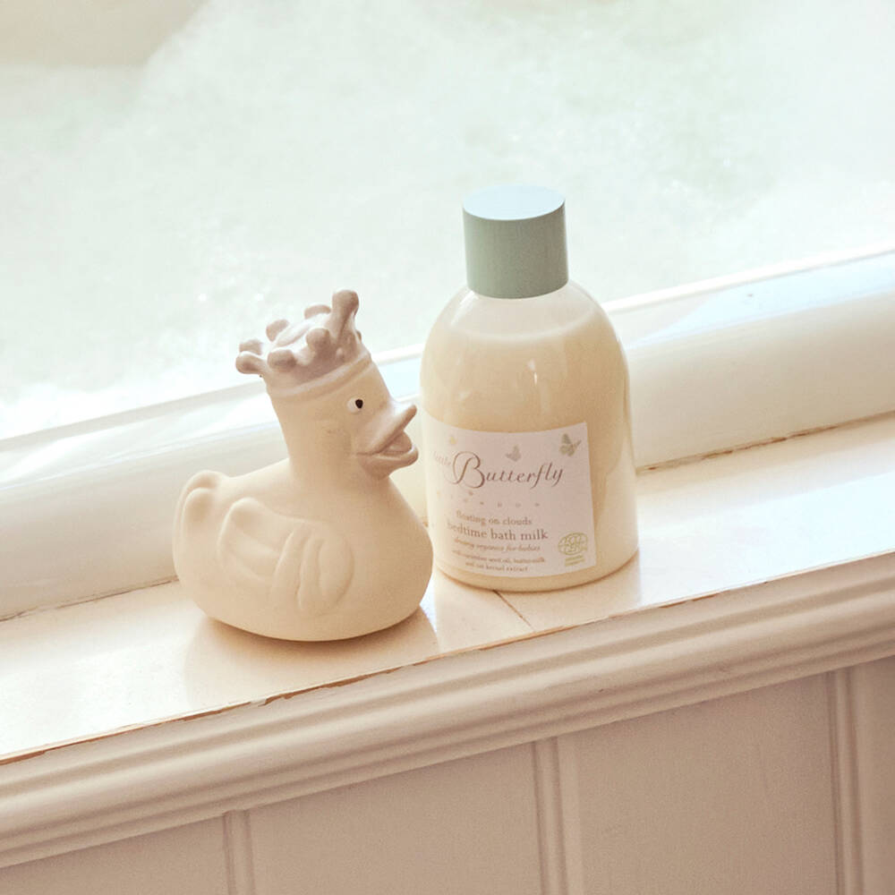 Bam Bam-Кремовая резиновая уточка для ванны (7см) | Childrensalon