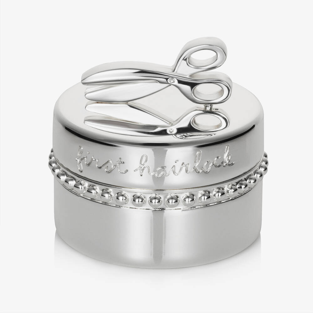 Bam Bam-Silver Plated Hairlock Box (5cm) | Childrensalon