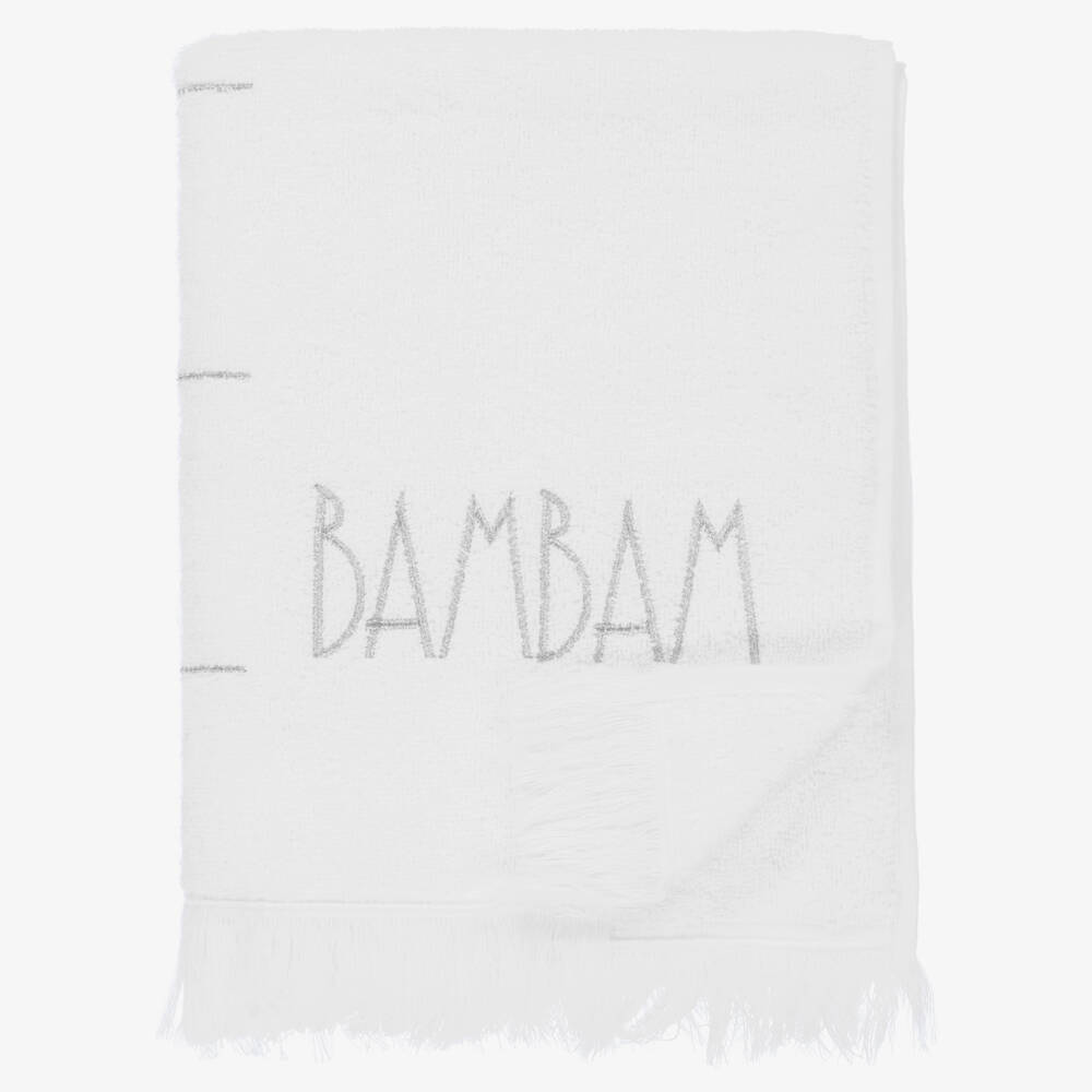 Bam Bam-White See How I Grow Towel (125cm) | Childrensalon