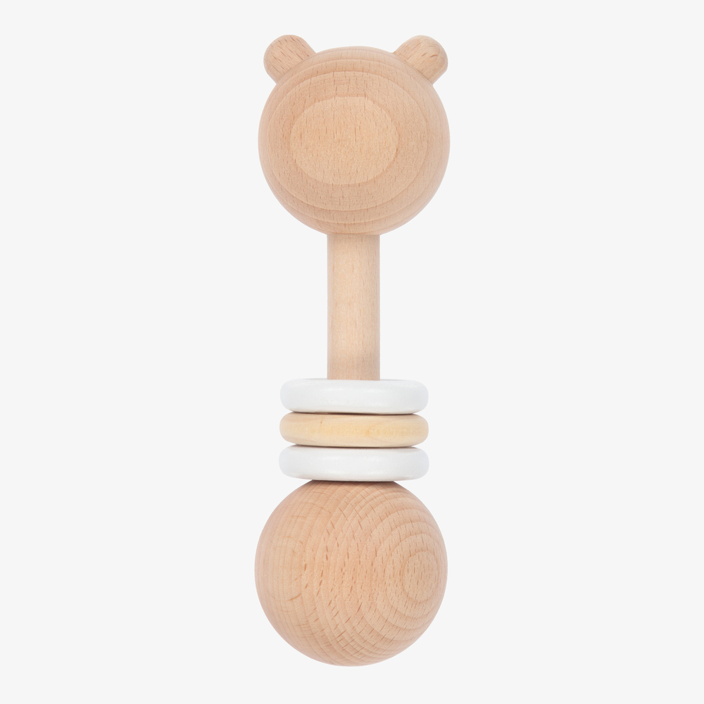Bam Bam-Wooden Bear Rattle (15cm) | Childrensalon
