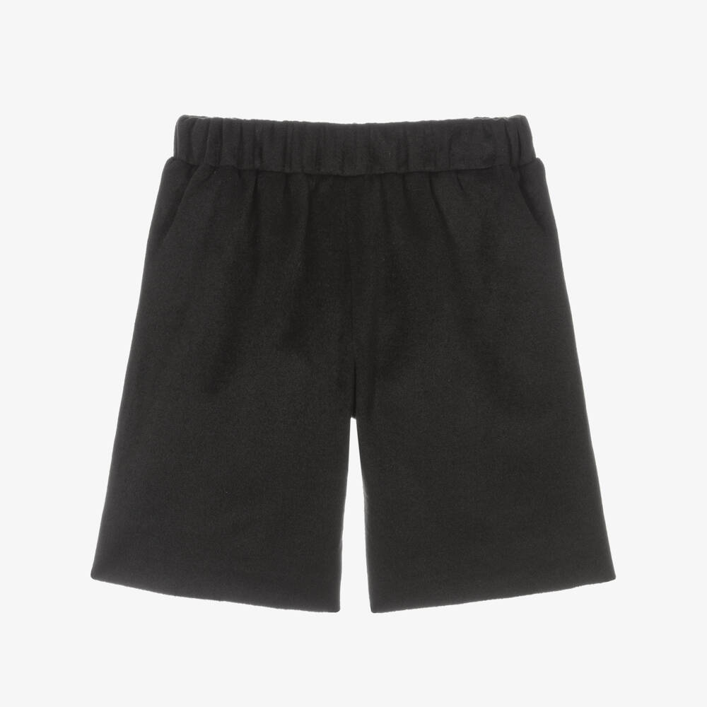 BCBGMAXAZRIA-Girls Black Jewelled Felted Shorts | Childrensalon