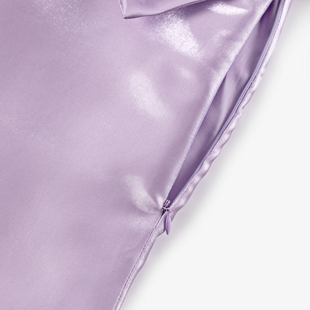 BCBGMAXAZRIA-Girls Glossy Lilac Satin Dress | Childrensalon