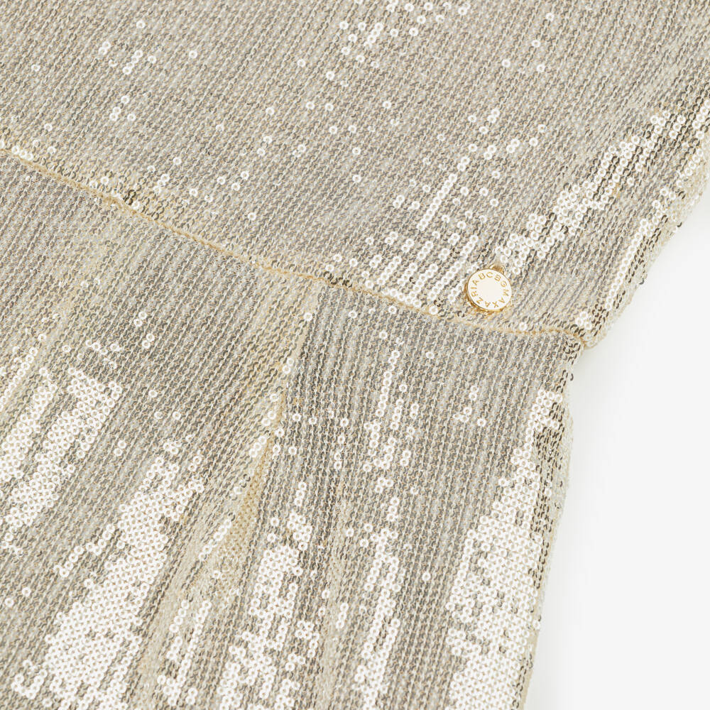 カメリア BCBGMAXAZRIA - Girls Gold Sequinned Jumpsuit | Childrensalon
