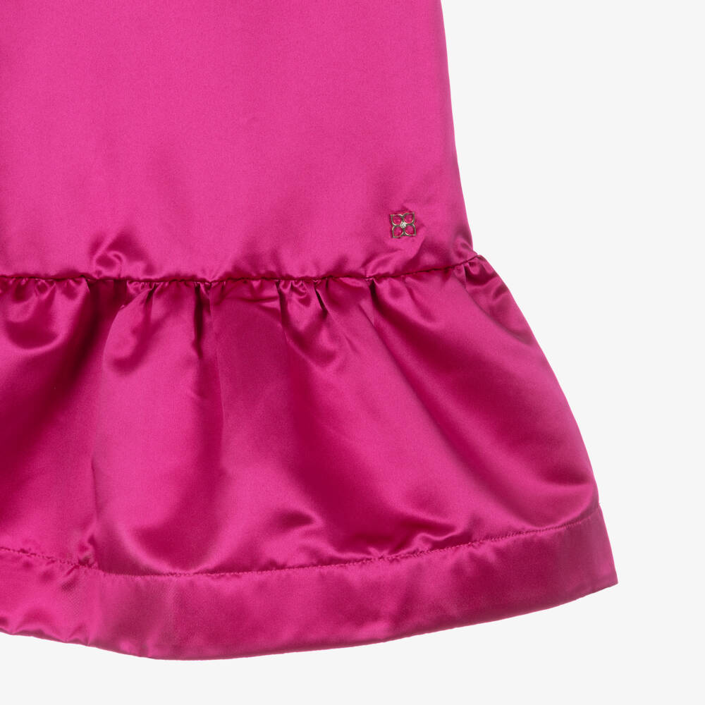 BCBGMAXAZRIA-Платье розовое из атласа с пайетками на шее для девочек | Childrensalon