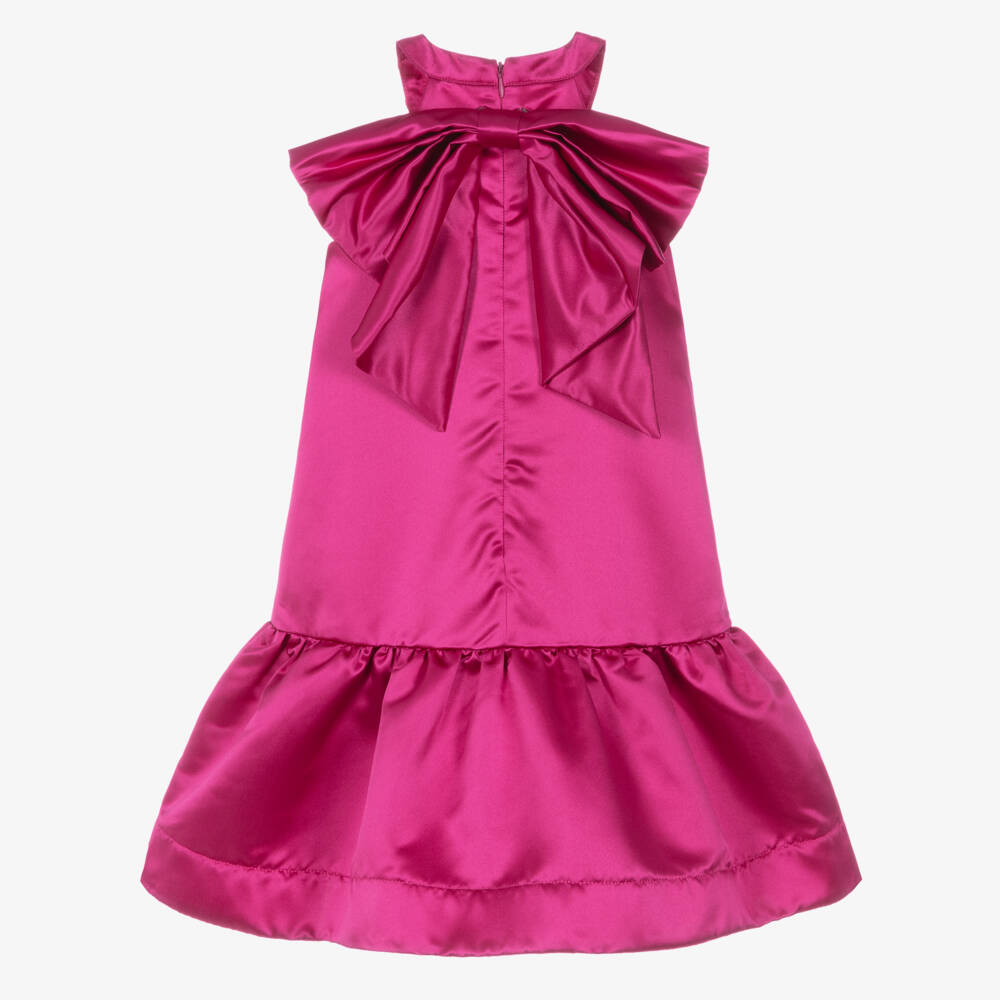 BCBGMAXAZRIA-Платье розовое из атласа с пайетками на шее для девочек | Childrensalon