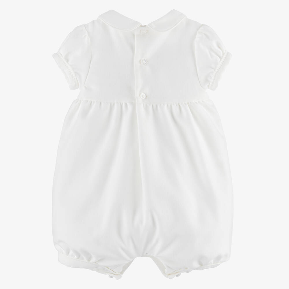 Beatrice & George-Baby Boys White Military Shortie | Childrensalon