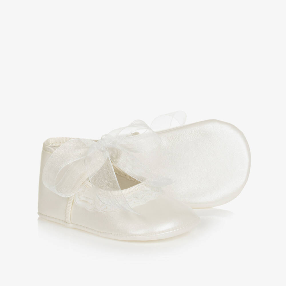 Beatrice & George-Baby Girls Ivory Pre-Walker Shoes | Childrensalon