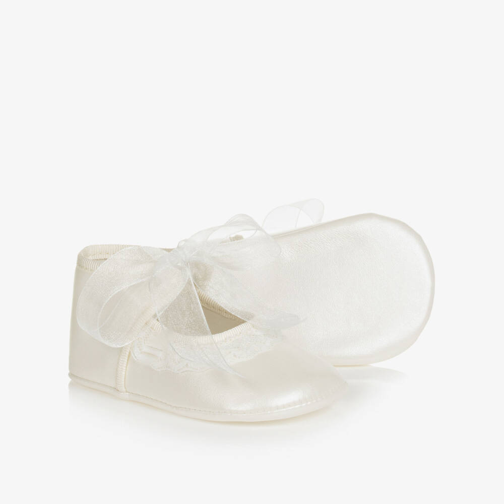 Beatrice & George-Baby Girls Ivory Pre-Walker Shoes | Childrensalon