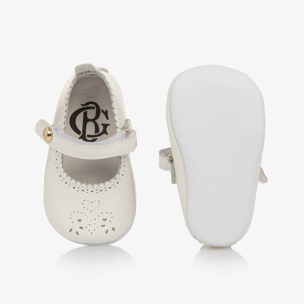 Beatrice & George-Baby Girls White Patent Mary Jane Shoes | Childrensalon