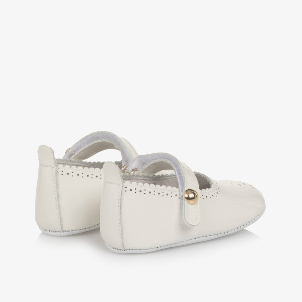 Beatrice & George-Baby Girls White Patent Mary Jane Shoes | Childrensalon