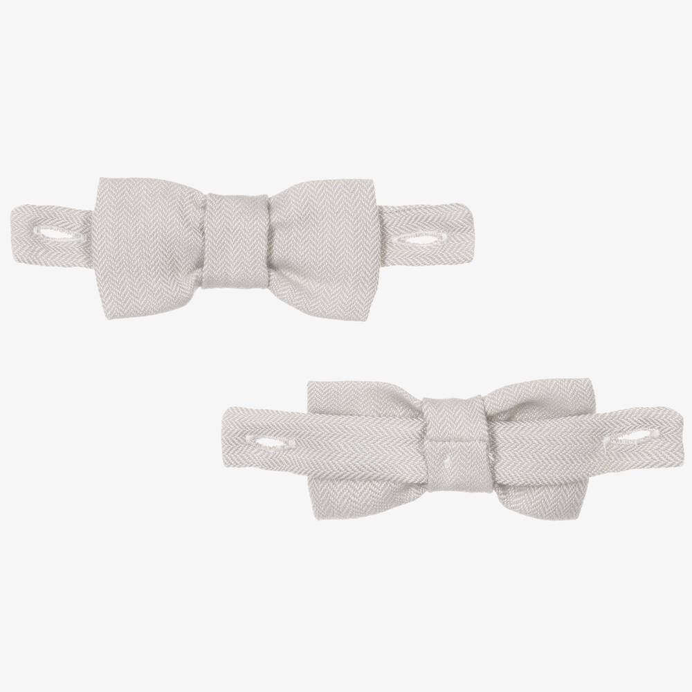 Beatrice & George-Boys Beige Herringbone Cotton Shorts Set | Childrensalon